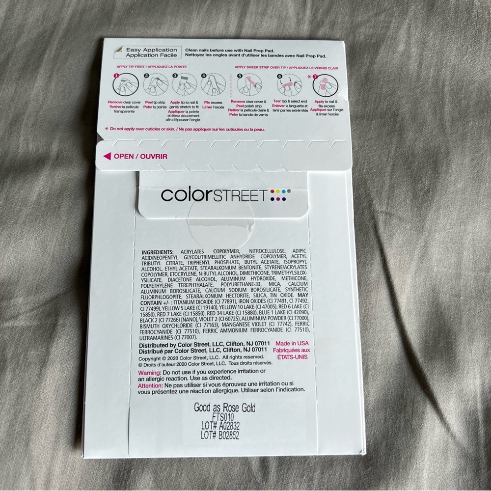 *Rare, HTF* Color Street: Good as Rose Gold | French Tips Classic Metallic - Picture 4 of 6